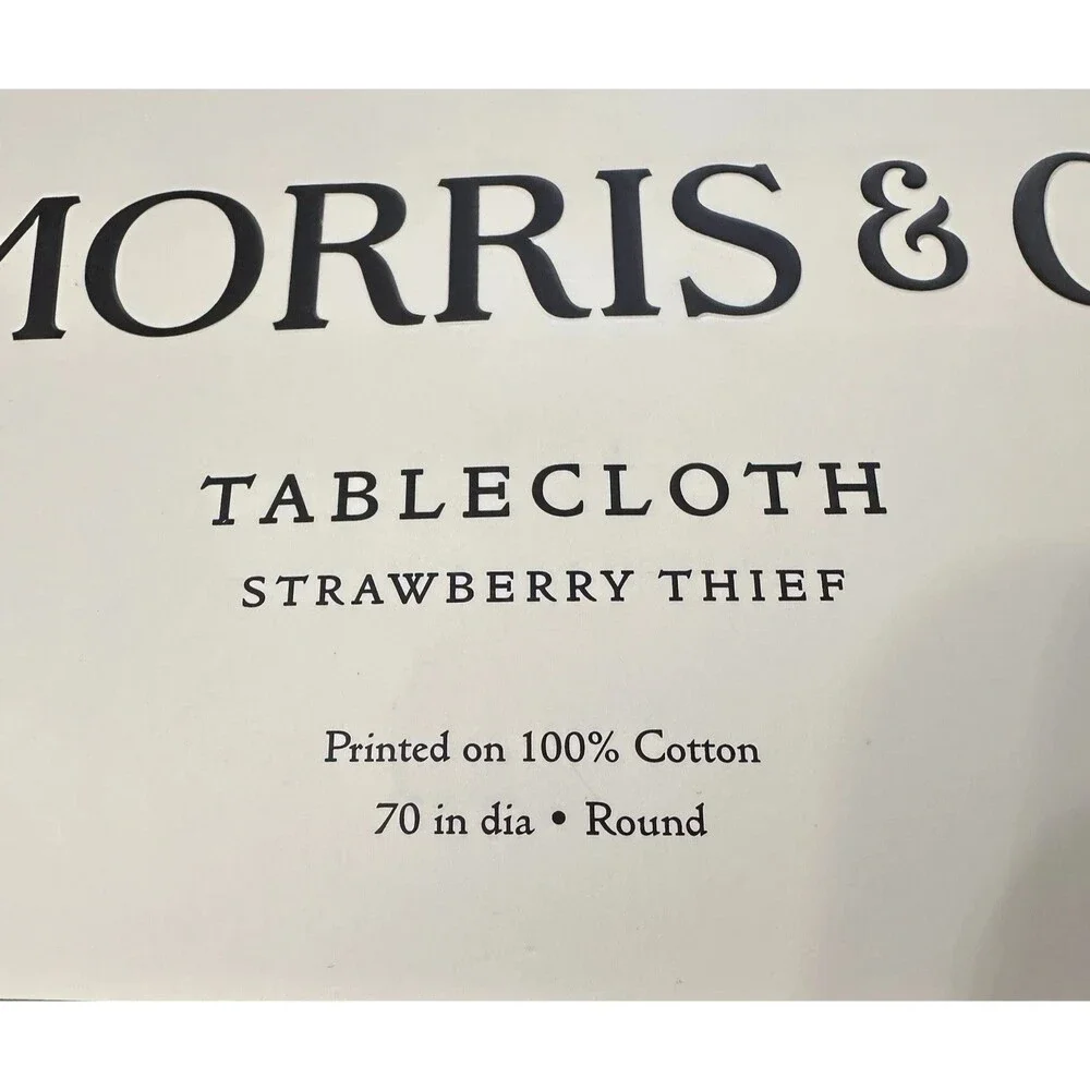 William Morris & Co Strawberry Thief Floral Tablecloth 70
